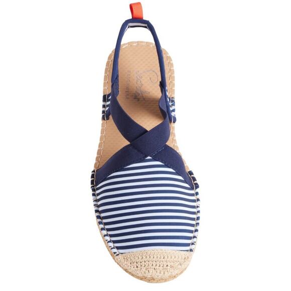 Sea Star Mariner Seafarer Slingback Blue and White Stripe Size 8 - Picture 5 of 10